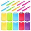 Yinkin 20 Pcs Kids Plastic Knife Set with Cutting Board Toddler Knife Tools, Including 10 Child Safe Knife 10 Chopping Board Kids Cooking Utensils for Cooking Club, Preschool view 1