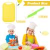 Yinkin 20 Pcs Kids Plastic Knife Set with Cutting Board Toddler Knife Tools, Including 10 Child Safe Knife 10 Chopping Board Kids Cooking Utensils for Cooking Club, Preschool view 2