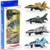 4 Pack: Diecast Fighter Jets Pullback Airplane Military Plane Toys Army Air Force Party Favors Kids Playset and Durable Die-cast Metal Miniature Aircraft Models for Imaginative Play view 1