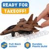 4 Pack: Diecast Fighter Jets Pullback Airplane Military Plane Toys Army Air Force Party Favors Kids Playset and Durable Die-cast Metal Miniature Aircraft Models for Imaginative Play view 3