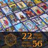 YixangDD Tarot Cards with Guide Book 18 Pcs Include 1 Deck of 78 Cards, 6 Mini Crystal Jars, 7 Chakra Stones,1 Spirit Pendulum, 1 Cloth, 1Goddess of Earth Pendulum mat, 1 Velvet Bag view 3