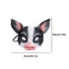 Pig Head Mask Cosplay Costume Masquerade Halloween Half Face Horror Fancy Party Props (Black) view 4