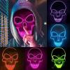 JIAXING Halloween Mask, LED Light Up Mask Scary Skull Mask for Halloween Festival Cosplay Masquerade Carnival Party (Pink) view 1