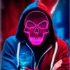 JIAXING Halloween Mask, LED Light Up Mask Scary Skull Mask for Halloween Festival Cosplay Masquerade Carnival Party (Pink) view 4