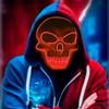 JIAXING Halloween Mask, LED Light Up Mask Scary Skull Mask for Halloween Festival Cosplay Masquerade Carnival Party (Red) view 2