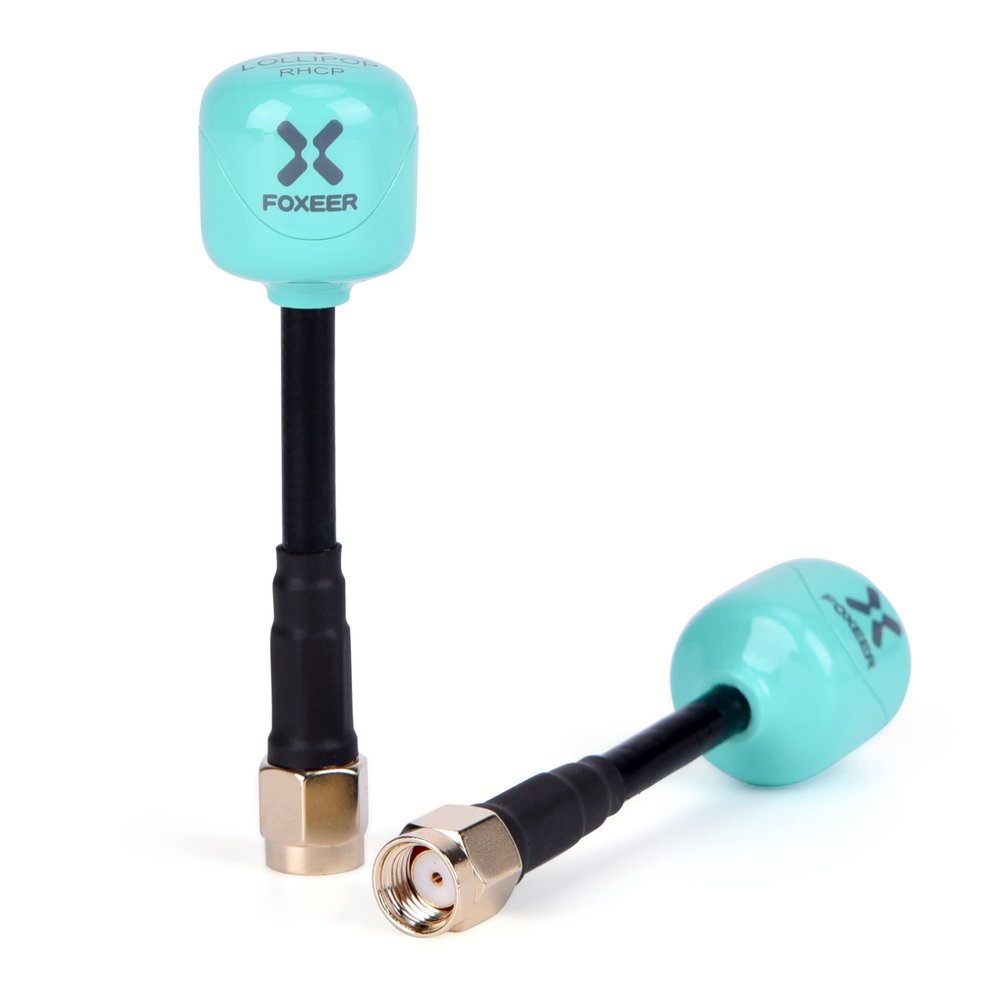 2pcs FPV Antenna Foxeer Lollipop 4 Plus 2.6dBi 5.8GHz RHCP TX RX for FPV Racing Drone (RP-SMA)