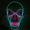JIAXING Halloween Mask, LED Light Up Mask Scary Skull Mask for Halloween Festival Cosplay Masquerade Carnival Party (Ice Blue powder) view 1
