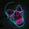 JIAXING Halloween Mask, LED Light Up Mask Scary Skull Mask for Halloween Festival Cosplay Masquerade Carnival Party (Ice Blue powder) view 2