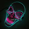 JIAXING Halloween Mask, LED Light Up Mask Scary Skull Mask for Halloween Festival Cosplay Masquerade Carnival Party (Ice Blue powder) view 3