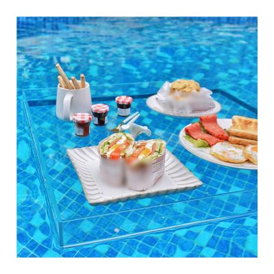 LXBAMKEA Acrylic Display Case Showcase, Clear Shallow Water Tank, Water Tank Photography Shooting Tray, Creative Floating Photo Props, Portable Cosmetic Food Storage Box