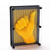 Sharkwill 3D Pin Art Sensory Toy Needles Intellectual Fun Toy Plastic Pin Art Palm Board Large (Yellow-6 x 8 Inches) view 1