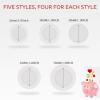 BLMHTWO 20 PCS Piggy Bank Plugs or Stoppers,Piggy Bank Stoppers Rubber Plugs 5 Sizes Round for Money Saving Box(White) view 2