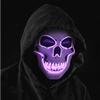 JIAXING Halloween Mask, LED Light Up Mask Scary Skull Mask for Halloween Festival Cosplay Masquerade Carnival Party (Purple) view 4