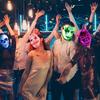 JIAXING Halloween Mask, LED Light Up Mask Scary Skull Mask for Halloween Festival Cosplay Masquerade Carnival Party (Ice blue) view 3