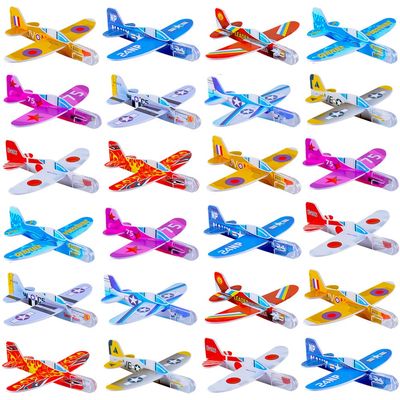 Manmel 50 Pcs Foam Gliders Planes Toys for Kids, Paper Airplane, Party Favors Goodie Bag Stuffers, Outdoor Flying Toys, Bulk for Classroom Prizes Boys and Girls