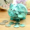Cute Creative Piggy Money Bank Coin Bank Cartoon Pig Shape Money Box Plastic Home Decoration Best Christmas Birthday Gifts for Kids Boys Girls(Blue) view 2
