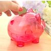 Cute Creative Piggy Money Bank Coin Bank Cartoon Pig Shape Money Box Plastic Home Decoration Best Christmas Birthday Gifts for Kids Boys Girls(Rose) view 2