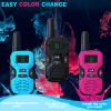 Walkie Talkies for Kids Rechargeable 3 Pack - Long Range Kid Walkie Talkie for Camping Hiking Outdoor - Walkie-Talkies Walky Talky for Kids - Toys and Gifts for 3-12 Year Old Boys Girls view 3