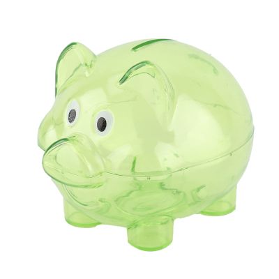 Cute Creative Piggy Money Bank Coin Bank Cartoon Pig Shape Money Box Plastic Home Decoration Best Christmas Birthday Gifts for Kids Boys Girls(Green)