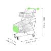 Toddmomy Miniature Shopping Cart Mini Metal Shopping Cart Mini Supermarket Handcart Double Layer Supermarket Shopping Cart Toy for Home Desktop Decor?Green? view 2