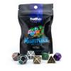 FanRoll Mystery Misfit Metals: Bag of 7 Assorted Polyhedral 16mm Metal Dice view 1