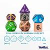 FanRoll Mystery Misfit Metals: Bag of 7 Assorted Polyhedral 16mm Metal Dice view 3
