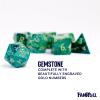 FanRoll 16mm Stone Poly DND Dice Set: Engraved Imperial Stone: Green, Role Playing Game Dice for Dungeons and Dragons view 4