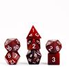 FanRoll 16mm Gemstone Stone Poly DND Dice Set: Carnelian, Role Playing Game Dice for Dungeons and Dragons view 1