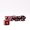 FanRoll 16mm Gemstone Stone Poly DND Dice Set: Carnelian, Role Playing Game Dice for Dungeons and Dragons view 2