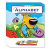 ZOCO Alphabet Coloring Books for Kids (50 Bulk Pack, With Crayons) Preschool & Kindergarten Learning Activities  ABC Letters, Puzzles, and Games  Educational Classroom Supplies view 1