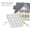 Dollhouse Storage Shelf, 1:12 Dollhouse 16 Grid Display Shelf Miniature Wooden Storage Rack Furniture Accessories(White) view 3