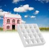 Dollhouse Storage Shelf, 1:12 Dollhouse 16 Grid Display Shelf Miniature Wooden Storage Rack Furniture Accessories(White) view 4