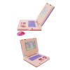 Kids Learning Laptop, Electronic Educational Learning Computer Simulation Music for Early Learning Pink Non Retractable Mouse view 1