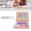 Kids Learning Laptop, Electronic Educational Learning Computer Simulation Music for Early Learning Pink Non Retractable Mouse view 3