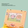 LBEC Kids Learning Laptop, Play Laptop Computer Electronic Educational Learning Computer Simulation Music Preschool Learning Toys with Retractable Mouse for Early Learning, Yellow (LBEC34ump51qf0-11) view 3