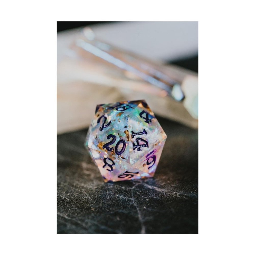 Sharp Edge Dice Collections - Matching Sets and Single D20 Dice (Celestial Shard - D20 Dice)