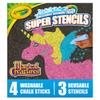 Crayola Super Stencils Magical Creatures Set (3ct), Large Sidewalk Chalk for Kids, Washable Sidewalk Chalk, Outdoor Toys, Ages 4+ view 1