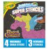 Crayola Super Stencils Magical Creatures Set (3ct), Large Sidewalk Chalk for Kids, Washable Sidewalk Chalk, Outdoor Toys, Ages 4+ view 3