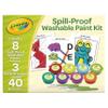 Crayola Spill Proof Paint Set (8ct), Stocking Stuffer & Holiday Gifts for Toddlers, Washable Toddler Paint Kit, With Brushes, Pots, Activity Pages, Ages 3+ view 3