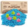 National Geographic Moon Sand - 24 Lb. Bulk Play Sand Kit with 6 Castle Molds (Blue) - A Fun No Mess Sensory Activity, Kids Fake Sand Play Set, Sensory Bin Filler view 1