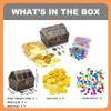 AiFanS Treasure Chest for Kids Prizes,Plastic Treasure Chest with 288 Treasure Gold Coins and Gems,Jewels- Perfect for Pirate Themed Parties and Games view 2