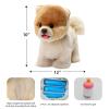 CU-MATE Interactive Dog Stuffed Animal Electronic Plush Pomeranian Simulation Puppy Realistic Toy Like-Real Robotic Nodding Barking Wagging Tail Present Pet for Toddler Boys view 2