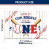 Baseball 1st Birthday Decoration, My Rookie Year Banner Backdrop for Boys Baby First Birthday Party Decor, Baseball Rookie of The Year Decoration, 71x47inch Baseball One Year Old Decor view 2