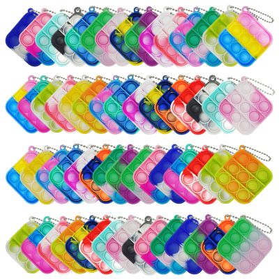 120 Pcs Mini Pop Fidget Toys Bulk for Kids Party Favors, Bubble Keychains for Classroom Prizes, Easter Basket Stuffers Christmas Valentine Gifts for Students