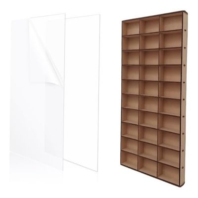 ALEJANDRO CORTES 1:64 Scale Diecast Model Car Display Case with Acrylic Lid for 30 Spaces - Perfect for Your Favorite Hot Collectible Cars Wheels