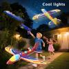 Doloowee 3 Pack Airplane Launcher Toys, 2 Flight Modes Foam Glider Airplane with Colorful Light, Kids Outdoor Flying Toys, Boys Toys for Ages 4-8, Gifts for 4-8 Years Old Boys Girls view 3