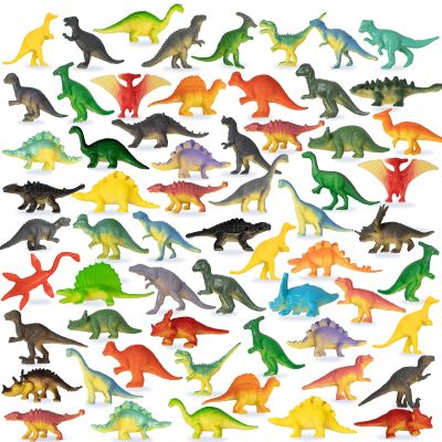 OuMuaMua Dinosaur Toys, Plastic Mini Dinosaurs Figures Toys Set, Dinosaur Birthday Party Favors, Dinsaur Cupcake Toppers for Kids and Boys, 78 Pcs (Upgrade Dinosaurs)
