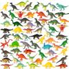 OuMuaMua Dinosaur Toys, Plastic Mini Dinosaurs Figures Toys Set, Dinosaur Birthday Party Favors, Dinsaur Cupcake Toppers for Kids and Boys, 78 Pcs (Upgrade Dinosaurs) view 1