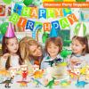 OuMuaMua Dinosaur Toys, Plastic Mini Dinosaurs Figures Toys Set, Dinosaur Birthday Party Favors, Dinsaur Cupcake Toppers for Kids and Boys, 78 Pcs (Upgrade Dinosaurs) view 2