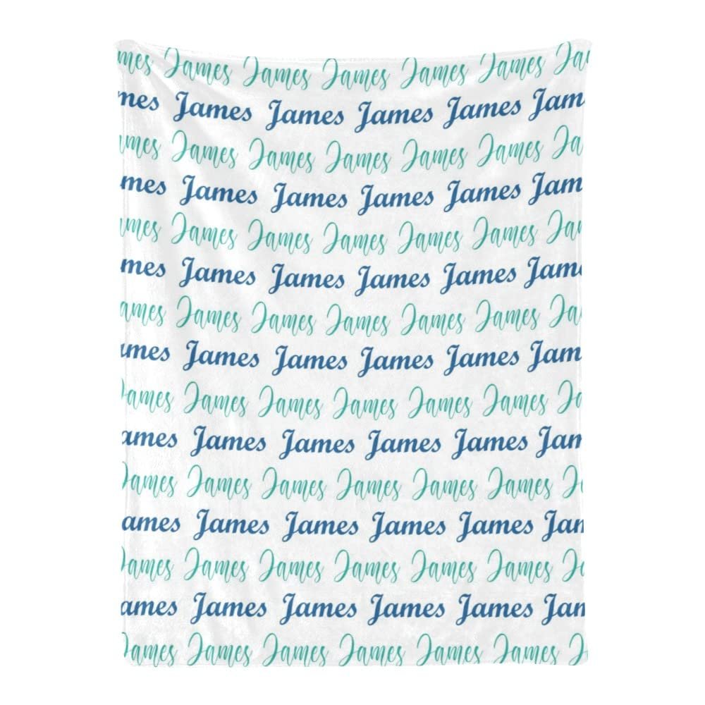Gypsophila Customized Baby Name Blanket Personalized Flannel Super Soft Blanket for Baby Newborn Birthday Gifts 30" x 40" (Style 7)